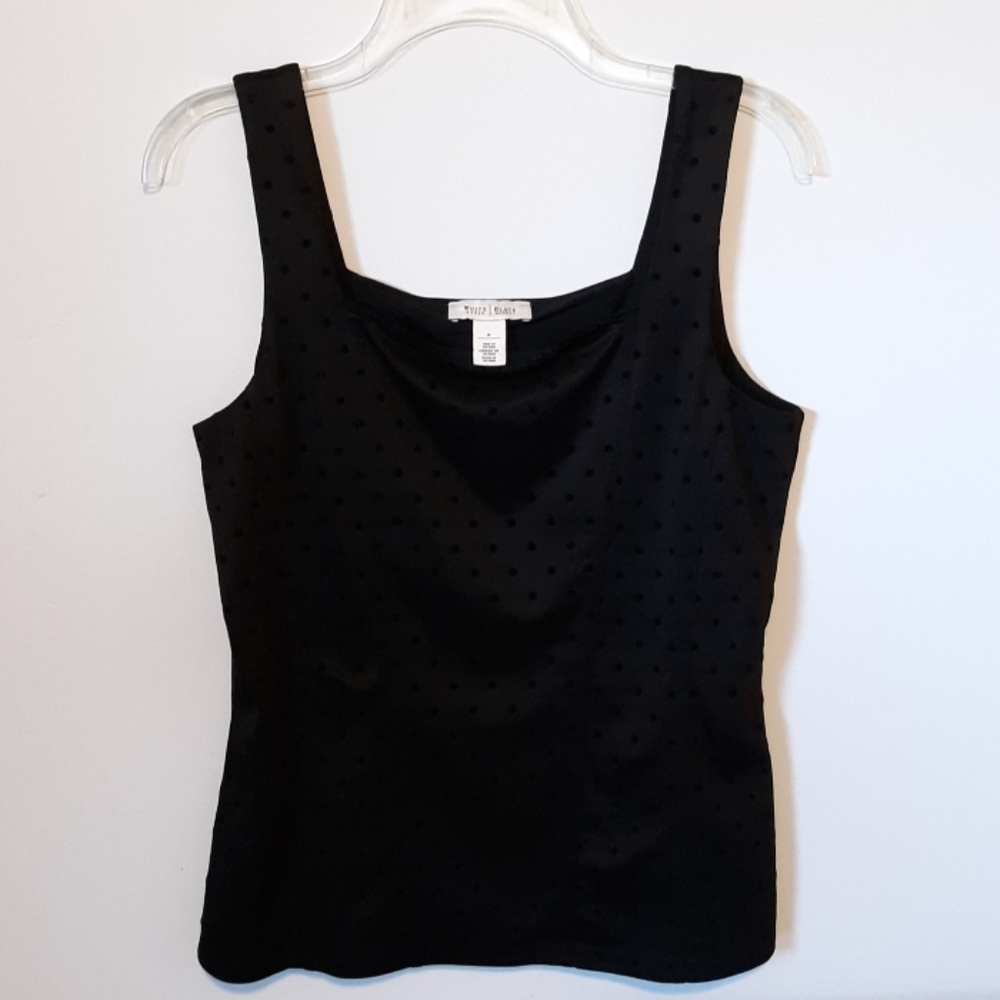 WHBM Black Polka Dot Tank Top, size M